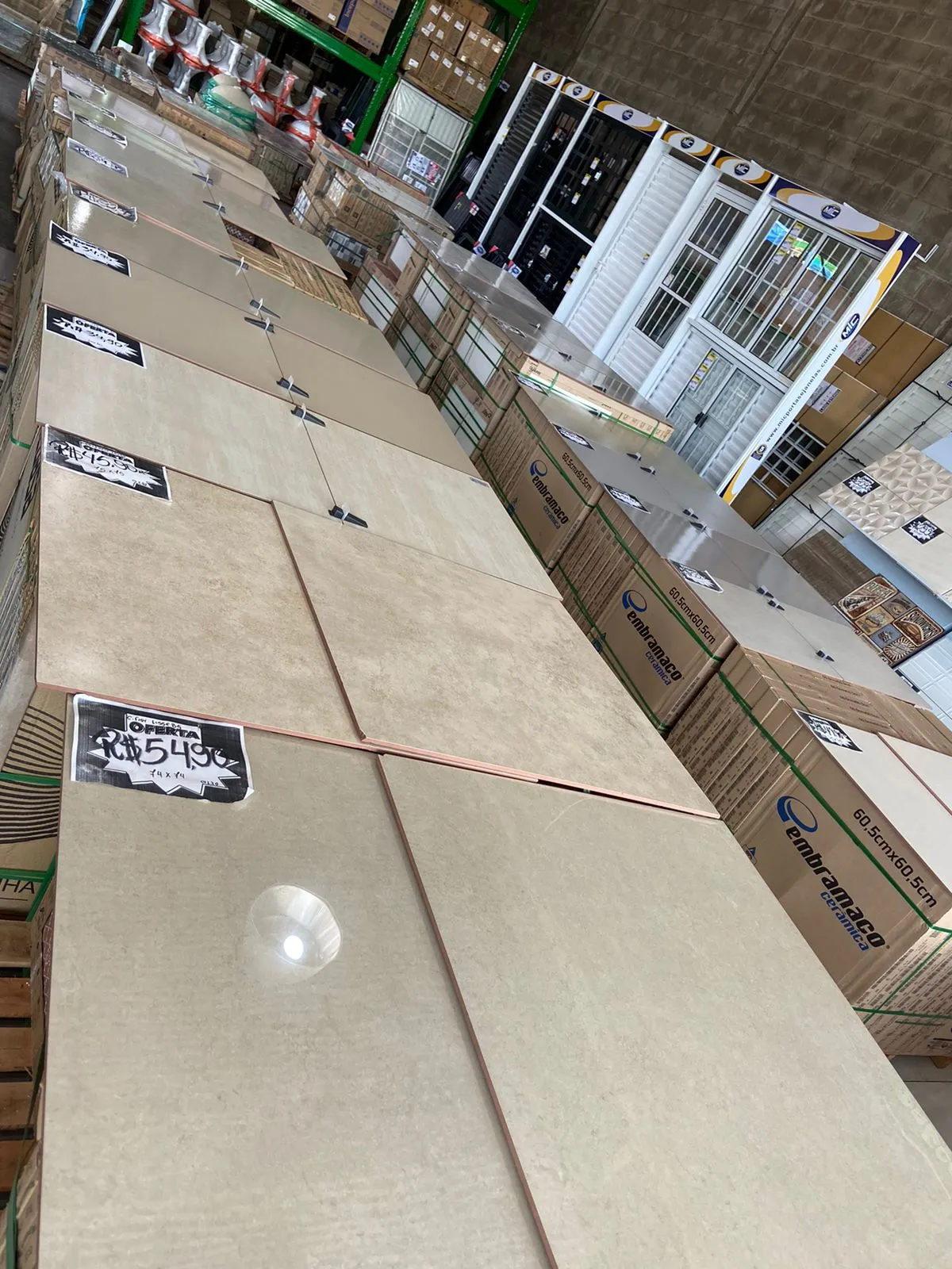 Materiais para construção da Armazém dos pisos