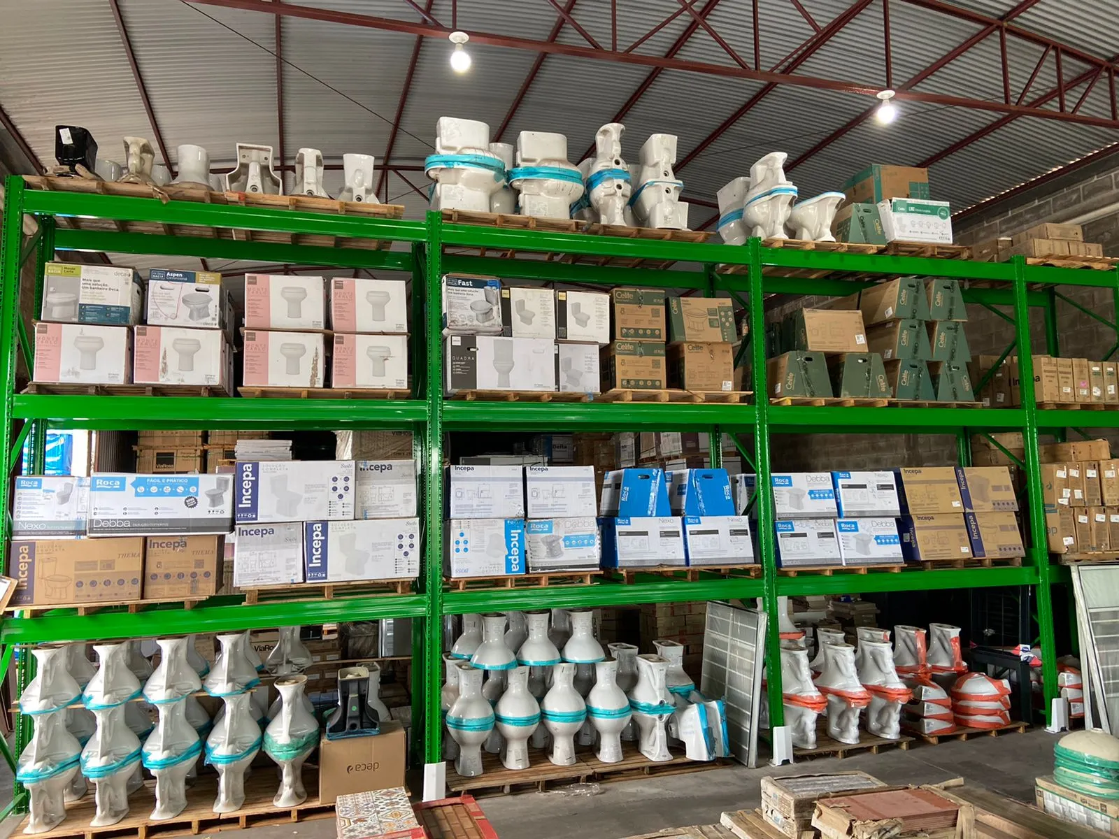 Materiais para construção da Armazém dos pisos